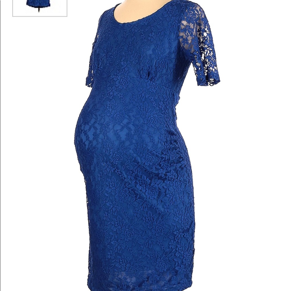 Planet Motherhood Maternity Blue Dress Size L